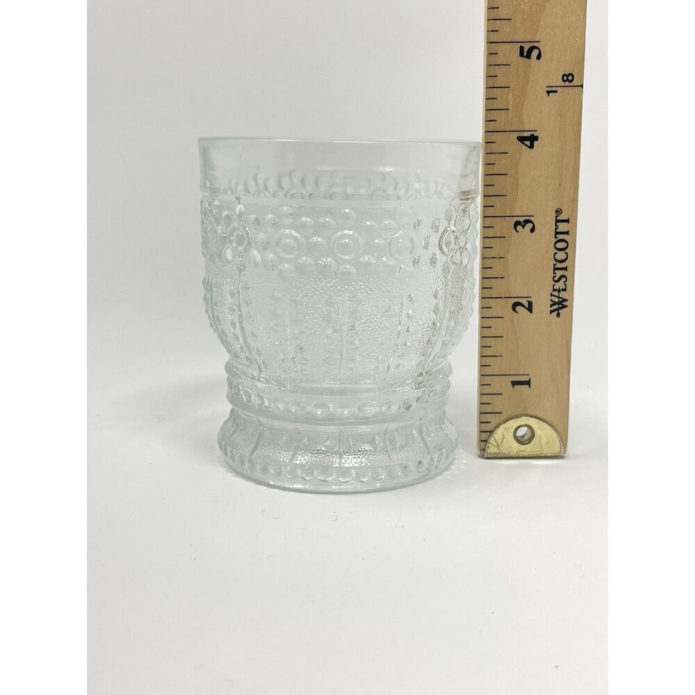 SKLO Union Praha Textured Floral Adolf Matura MCM Footed Tumbler Glass 3 7/8” - Picture 4 of 6